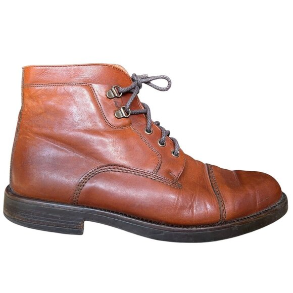 The Original Klondike Brown Leather Cap Toe Boot Shoes Mens Size 11 Casual Italy